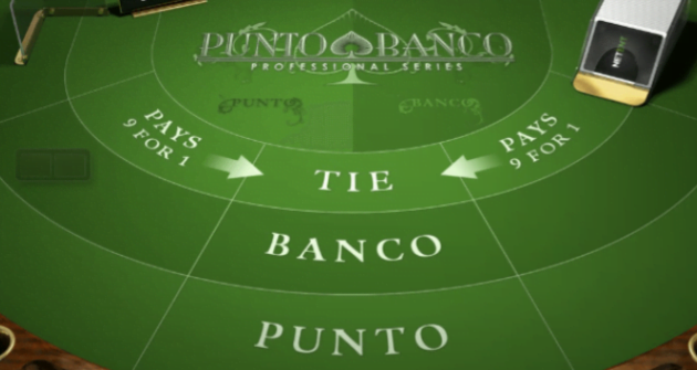 Baccarat - table Punto Banco